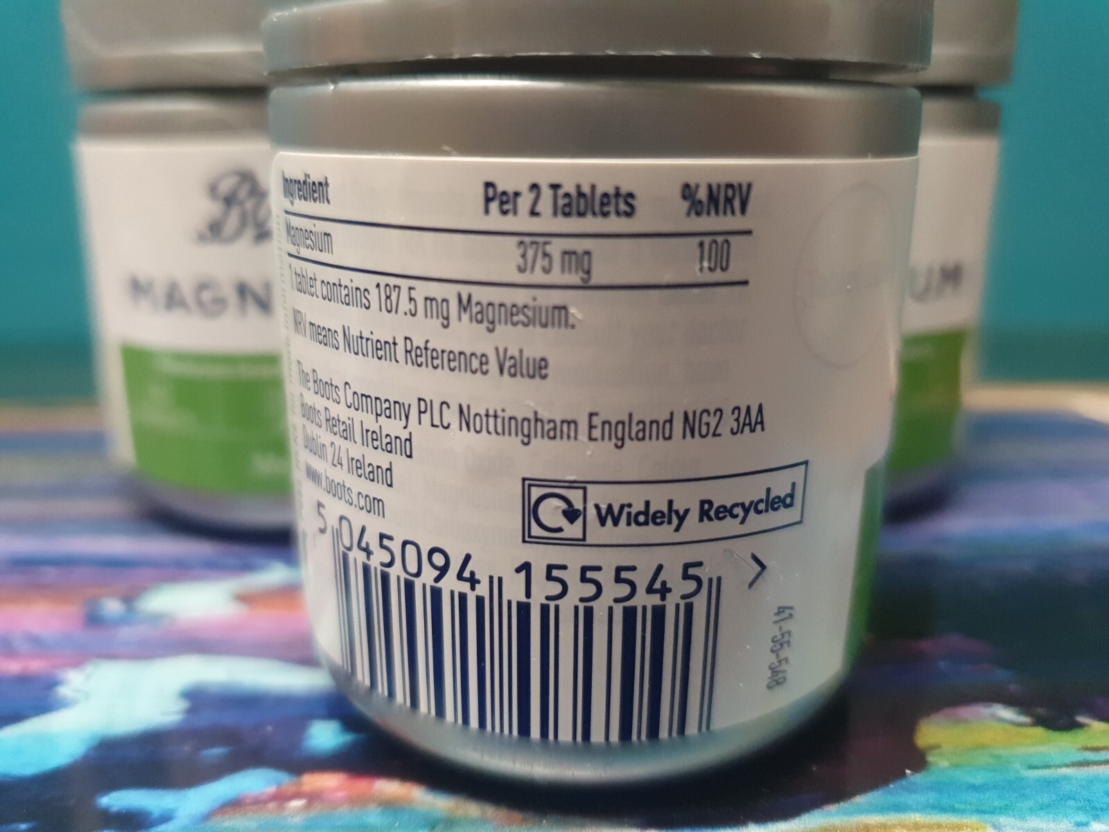 6 X Boots Magnesium 375 mg 60 Tablets eBay