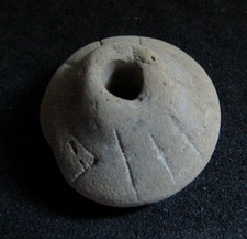 Pre Columbian Clay Spindle Whorl Bead COLOMBIA Authentic Artifact