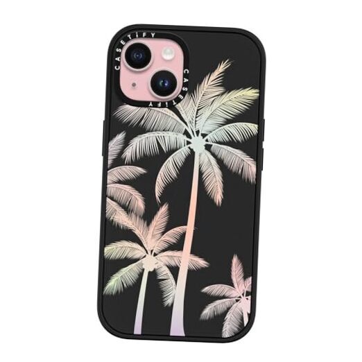 Impact Case for iPhone 15 [4X Military Grade Drop Modern tropical palm tree