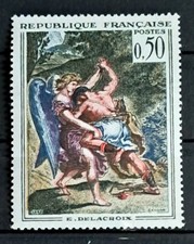 France Variété Timbre N° 1376a ( Vert Jaune Sortant Du Cadre ) / Neuf**/ 1963