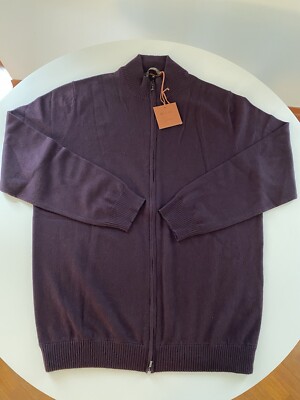 Loro Piana Kaschmir Pullover mit Reißverschluss weinrot Gr. 58