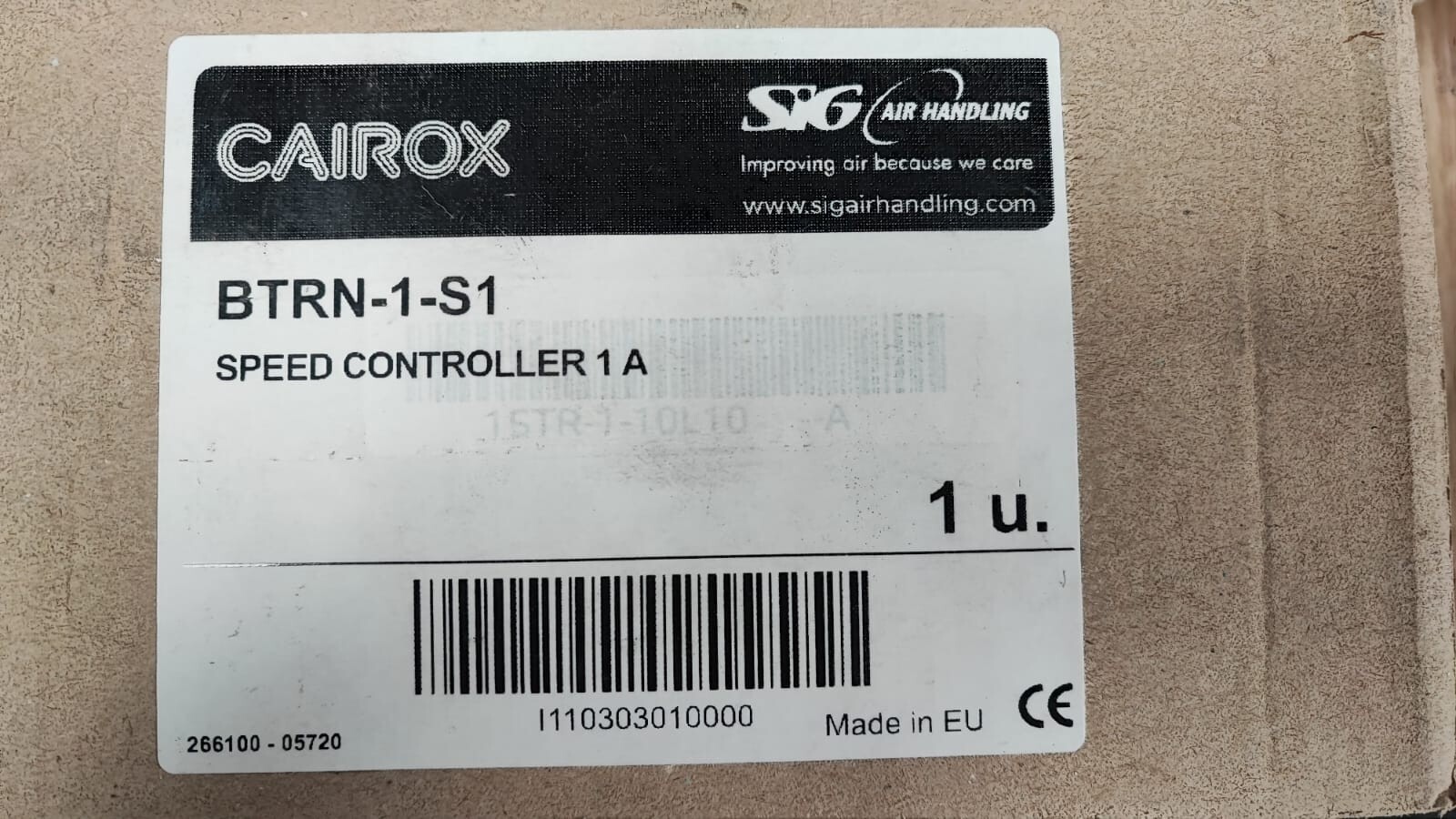 Boîtier de régulation CAIROX BTRN-1-S1 1A au design robuste IP54