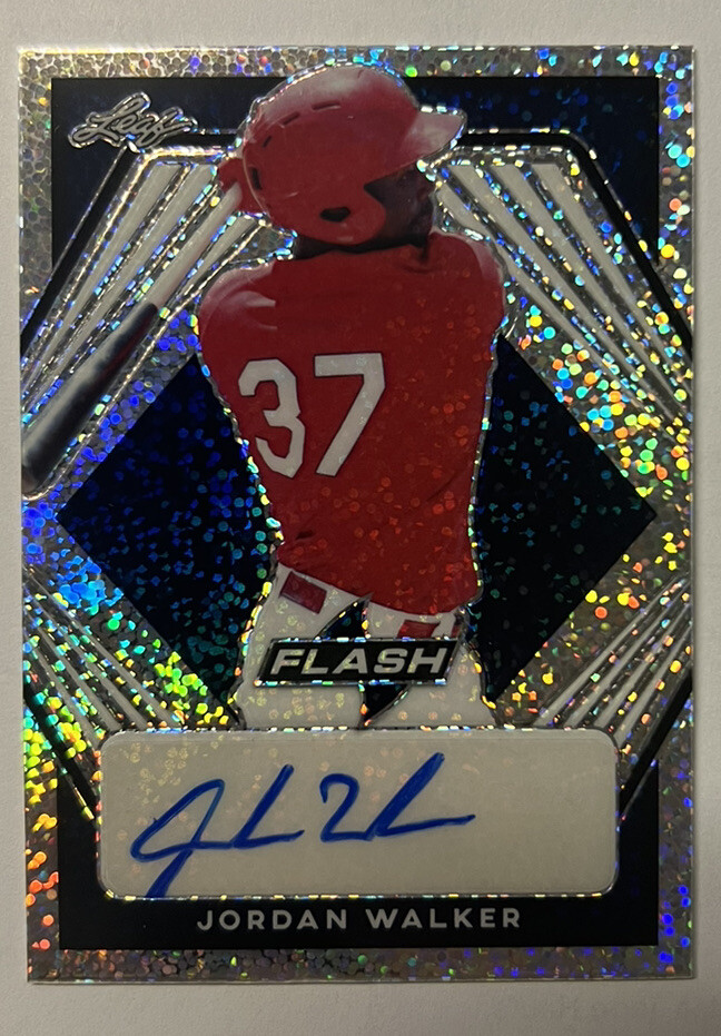 JORDAN WALKER 2021 LEAF METAL FLASH ROOKIE AUTO SPECKLE Navy #/99 #BA-JW1