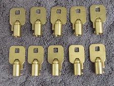 1 bag of 10 Ilco Tubular BRASS Barrel Key Blanks 1137B, NEW!