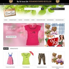 Onlineshop f&uuml;r Trachten, Dirndl und Lederhosen preiswert abzugeben