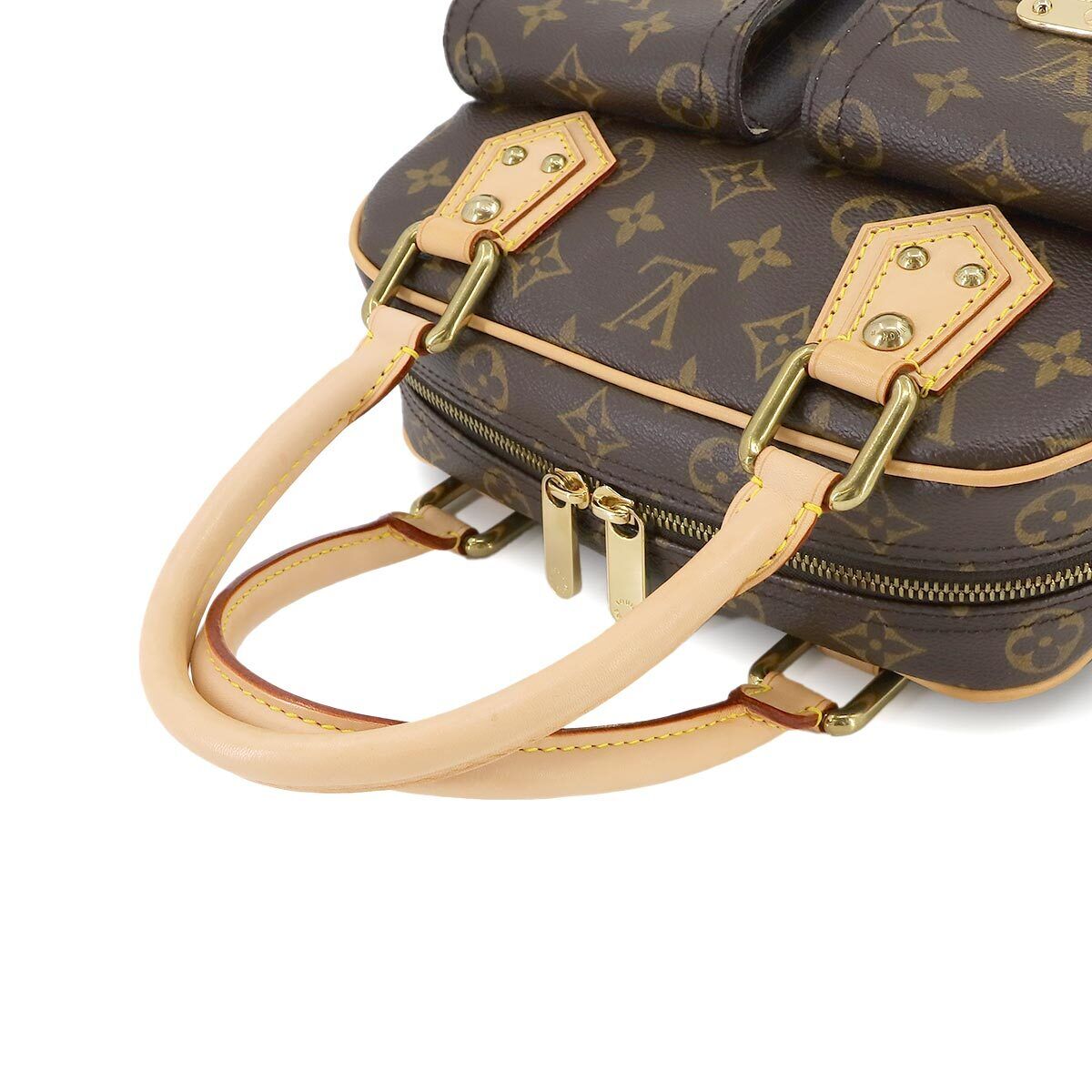 LOUIS VUITTON Monogram Manhattan PM Hand Bag Brown M40026 LOUIS VUITTON Monogram Manhattan PM Hand Bag Brown M40026