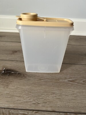 Vintage Tupperware 499-8 Store N Pour 7'' Junior Container With Almond Lid 509-9