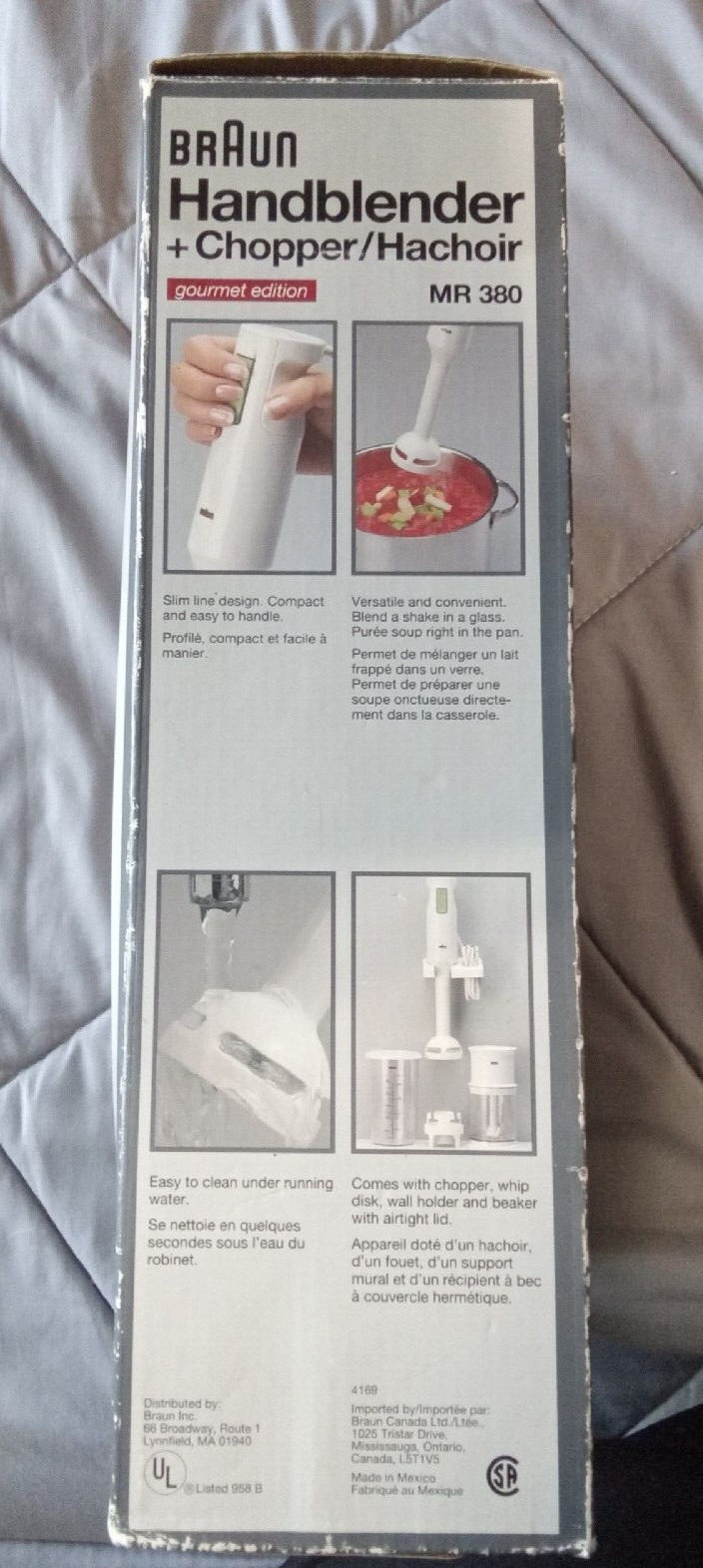 BRAUN HANDBLENDER + CHOPPER - GOURMET EDITION MR 380