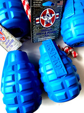 Wurfspielzeug mit Kordel SodaPup USA-K9 Grenade Hundespielzeug Blau XL 8,5cm
