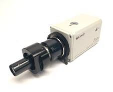 Sony DXC-960MD 3CCD CCD-IRIS Color Video Camera 12V & MVA-185 Microscope Adapter