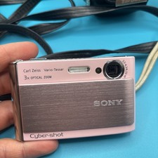 Sony Cyber-Shot Pink DSC-T70 Digital Camera 3x Optical Zoom Auto Focus UNTESTED