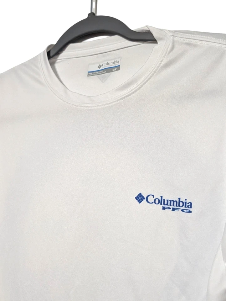 COLUMBIA PFG Mens Shirt Size S Long Sleeve Omni Shade Fishing UPF 50 White  - Image 3 of 4