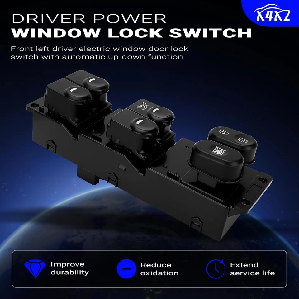 Power Window 控制开关按钮适用于 2011 - 2017 现代口音原始设备制造商 93570-1R111 — 第 4/4 张图片