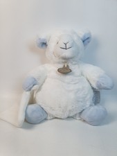 Doudou et Compagnie weiß blau Lamm weiches Plüschschaf Baby Tröster Stofftier 9 Zoll
