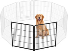 Dog Playpen 32 Inch 2 Panels Indoor Outdoor Metal Pet Fence