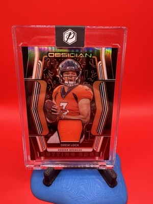 Drew Lock /40 Player Worn Obsidian Electric Etch Orange Color Match Player Worn