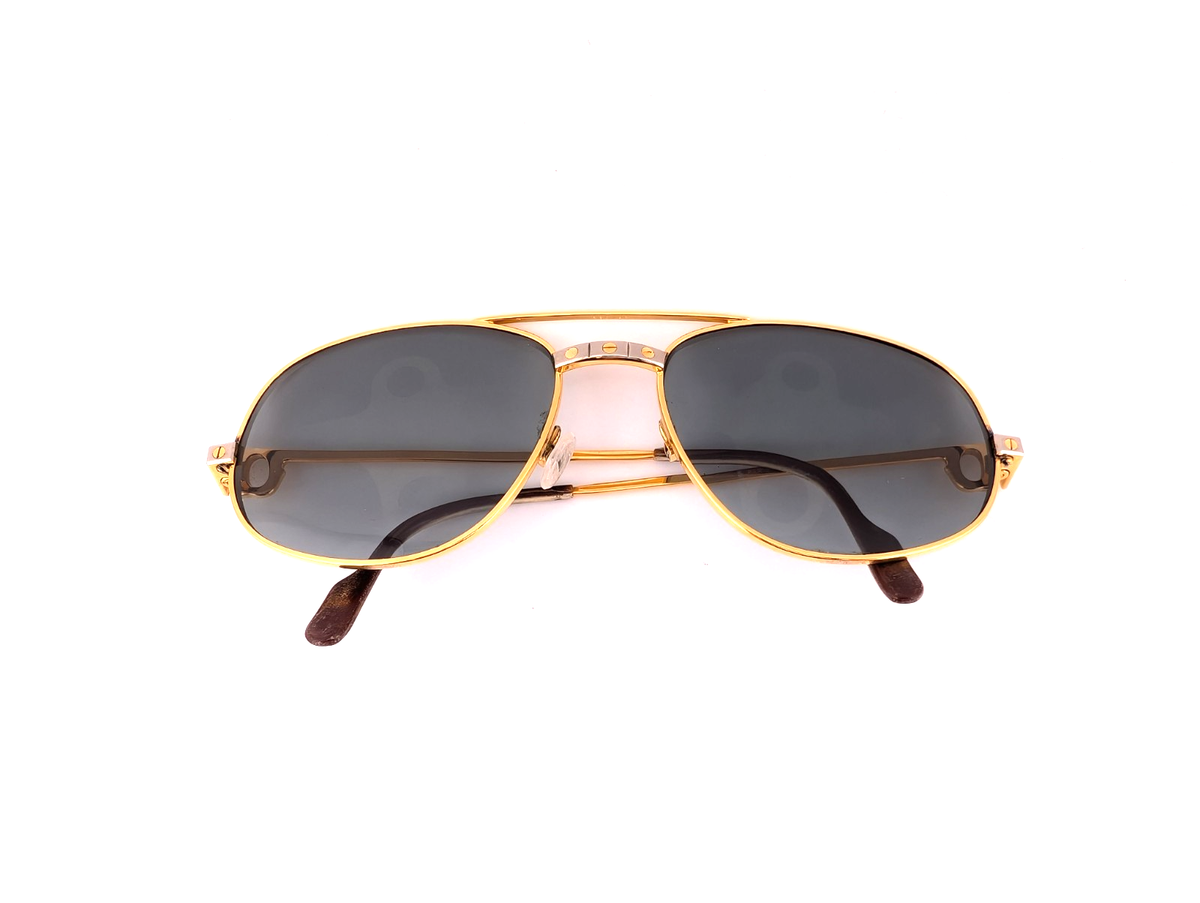 Cartier Eyeglasses, Frames Only, 589122 Gold, 58-18-140, Metal 