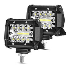LED Light Pods, 4 Inch 120W LED Light Bar 2PCS 2PCS White