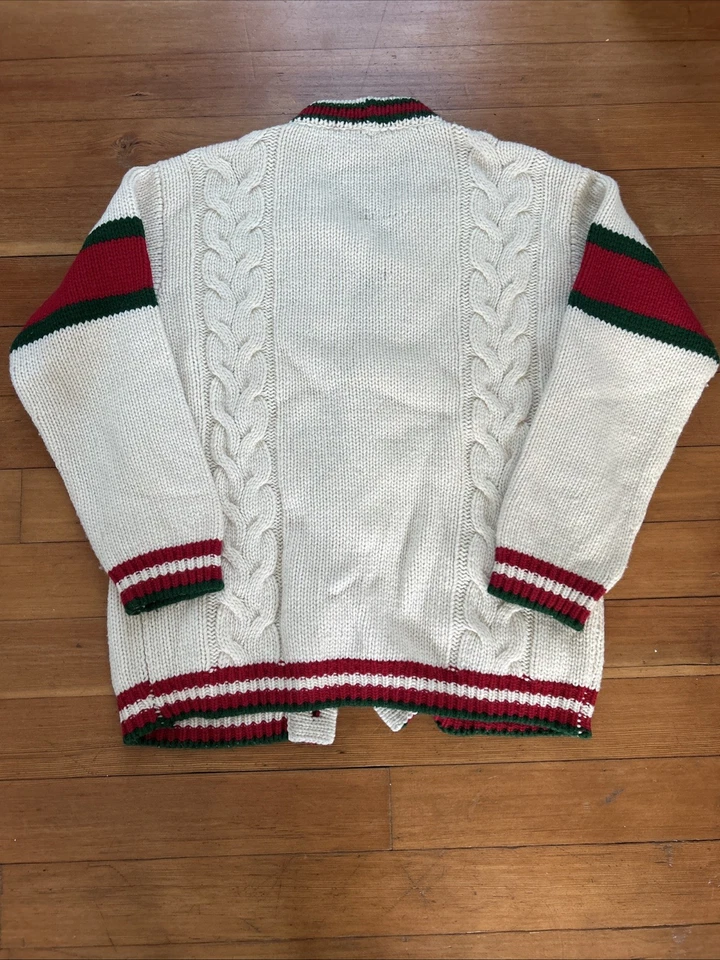 Authentic GUCCI WOOL CARDIGAN WEB SWEATER MEDIUM Men’s Medium - Image 4 of 4