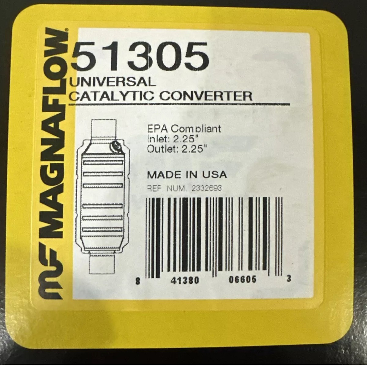 Magnaflow 51305 Universal Catalytic Converter 2.25