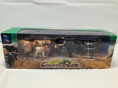 NewRay Country Life Cattle LONGHORN ANGUS HEREFORD NIB VTG 2004