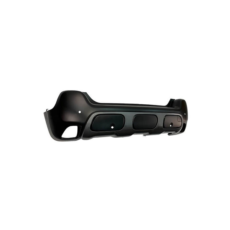 Pare-choc arrière Citroen C3 Aircross phase 1 noir avec moulure bouclier auto 4 trous radars