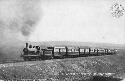 AK Dampfzug LNWR Aberdeen Express auf Shap Summit verschickt 1906