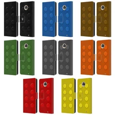 HEAD CASE DESIGNS BUILDING BLOCKS LEATHER BOOK WALLET CASE FOR MOTOROLA PHONES