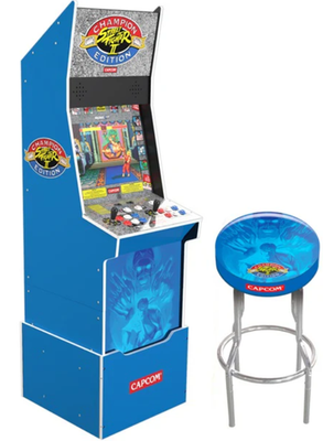 ARCADE 1UP BIG BLUE STREET FIGHTER II W/STOOL NEW SEALED IN BOX
