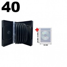 40 Black 16 Disc DVD Cases  100 OPP Bags