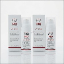 EltaMD UV Clear Broad-Spectrum Facial Sunscreen SPF 46 1.7oz 48g 2- Pack NIB
