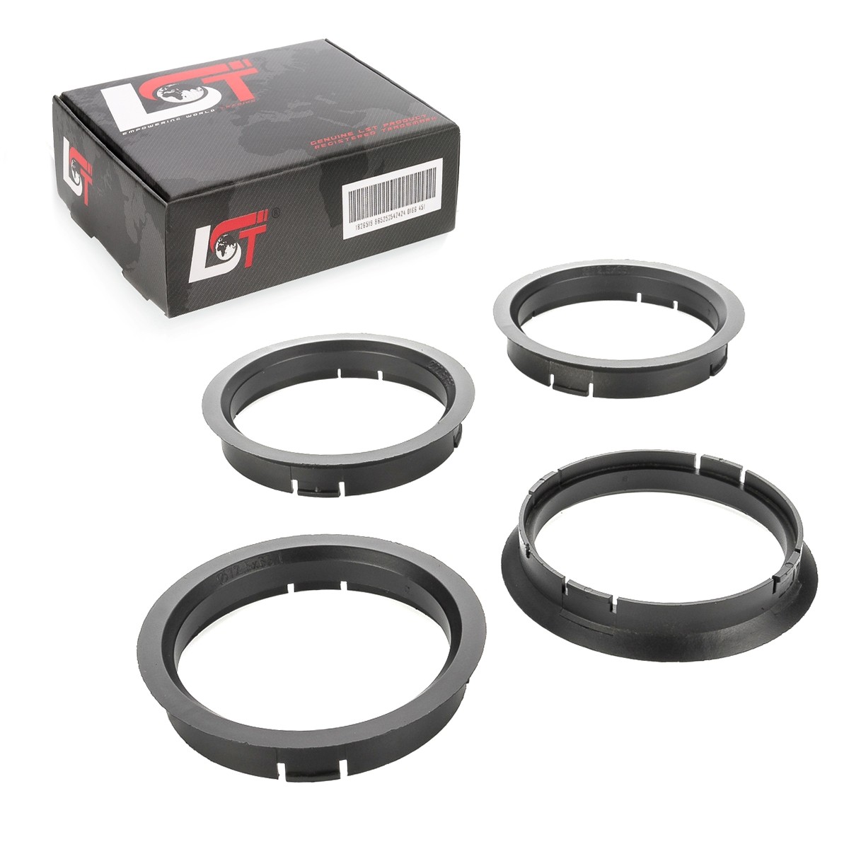 4X Centering Rings Spacers For Aluminum Rims Ø 65.1 Mm - Ø 72.5 Mm For DACIA