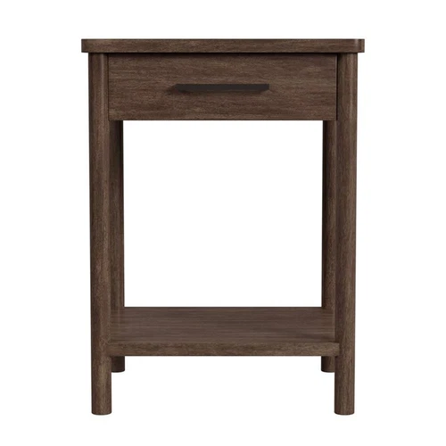 Butler Specialty Company Lennon 1 Drawer Rounded Leg Wood Nightstand -Soft Brown - Picture 2 of 7