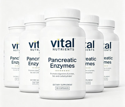 Vital Nutrients Pancreatic Enzymes 1000Mg (Full Strength) | 90 Capsules 1-5pack