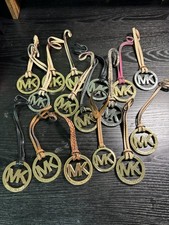 Michael Kors Leather Bag Charms Purse Round MK LOT 16 Hang Tags Fobs