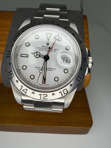 Rolex Explorer 16570 Silver Oyster Bracelet with Silver Bezel