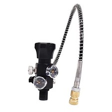 M18x1.5 DIN Valve Scuba Adapter with Gauge, Pcp Scuba Tank M18x1.5 Threads