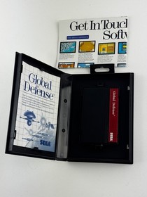 Global Defense (Sega Master System, 1987) Complete With Manual & Insert