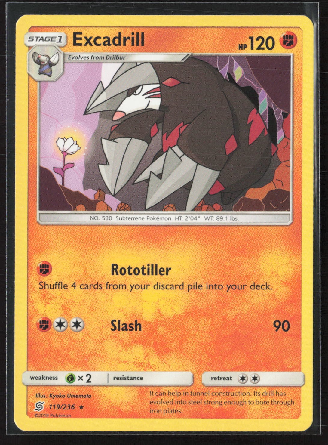 Excadrill 119/236 Rare Unified Minds Pokemon Near Mint