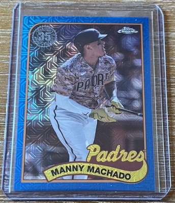 MANNY MACHADO 2024 Topps Chrome 35th BLUE MOJO PRIZM 1989 RETRO #148/150 !