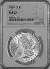1889-O  $1  MORGAN SILVER DOLLAR  "NEW ORLEANS"  NGC MS63  #8445062-013