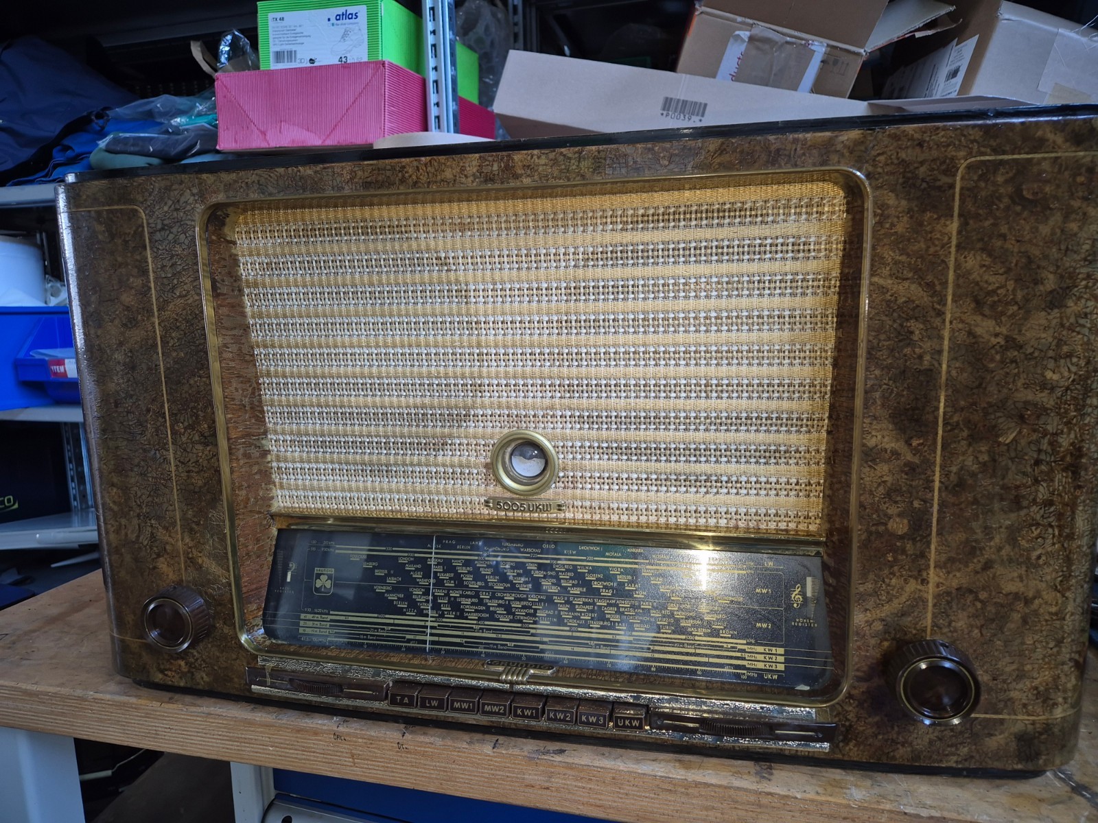 Grundig Radio 5005W, Spitzensuper von 1951 mit 2 x EL41 Gegentaktendstufe