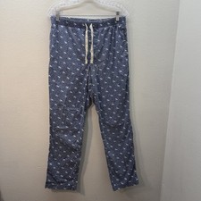 Vineyard Vines Men's Lightweight Cotton Yeti Whale Pajama Pants Sz S Blue