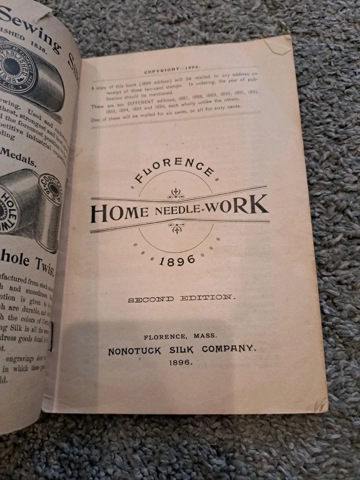 Firenze Home Ricami con Corticelli Seta 1896 Modello Libro - Immagine 2 di 4
