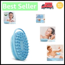 Silicone Dual-Sided Body Scrubber & Scalp Massager – Effortless Cleaning & Care