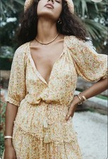 Spell and The Gypsy Rae Playdress in Daisy Yellow Size XXS Mini Dress Aus 6 Us 2