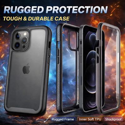 CLEAR 360 BUMPER CASE FÜR IPHONE 6/7/8/SE/11/12/13/14/15/16/17 AIR PRO MAX PLUS.