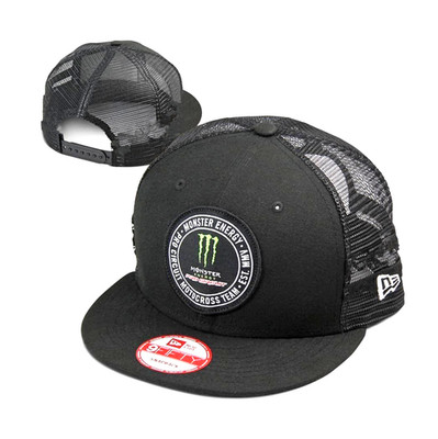 M Black Pro Circuit Motocross Team Flat Brim Trucker Cap. Monster.