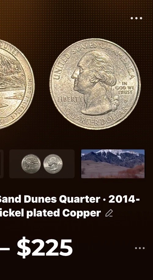 Rare Coins, Sand Dune Quarter Mint Condition D Min Mark. - Image 2 of 2
