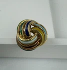 Multi-color Gold Vintage Costume Jewelry Ring Faux Ring Size 6.5 C345